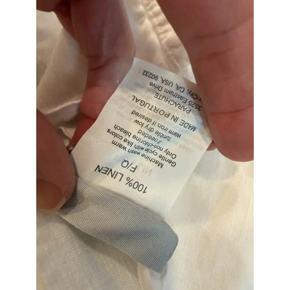 Parachute 100% Linen Full/Queen White Flat Sheet